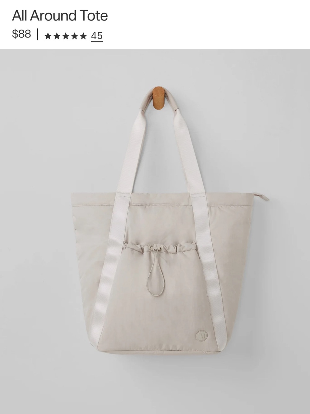 Vuori All Around Tote - Cream Women’s Tote Bag